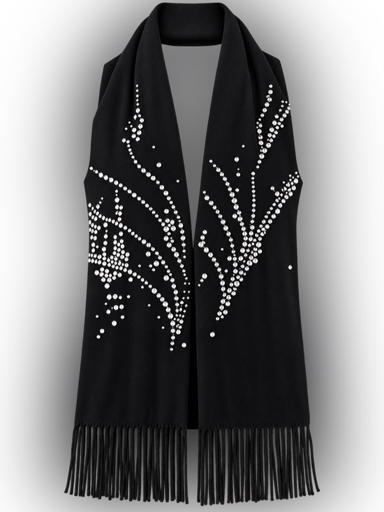 The Magic Scarf Co Accessories - Black Sequined Scarf